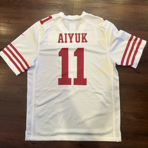 All white Brandon Aiyuk number 11 white jersey. Brand new never worn. - Picture 3 of 4